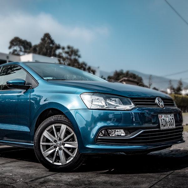 blue volkswagon