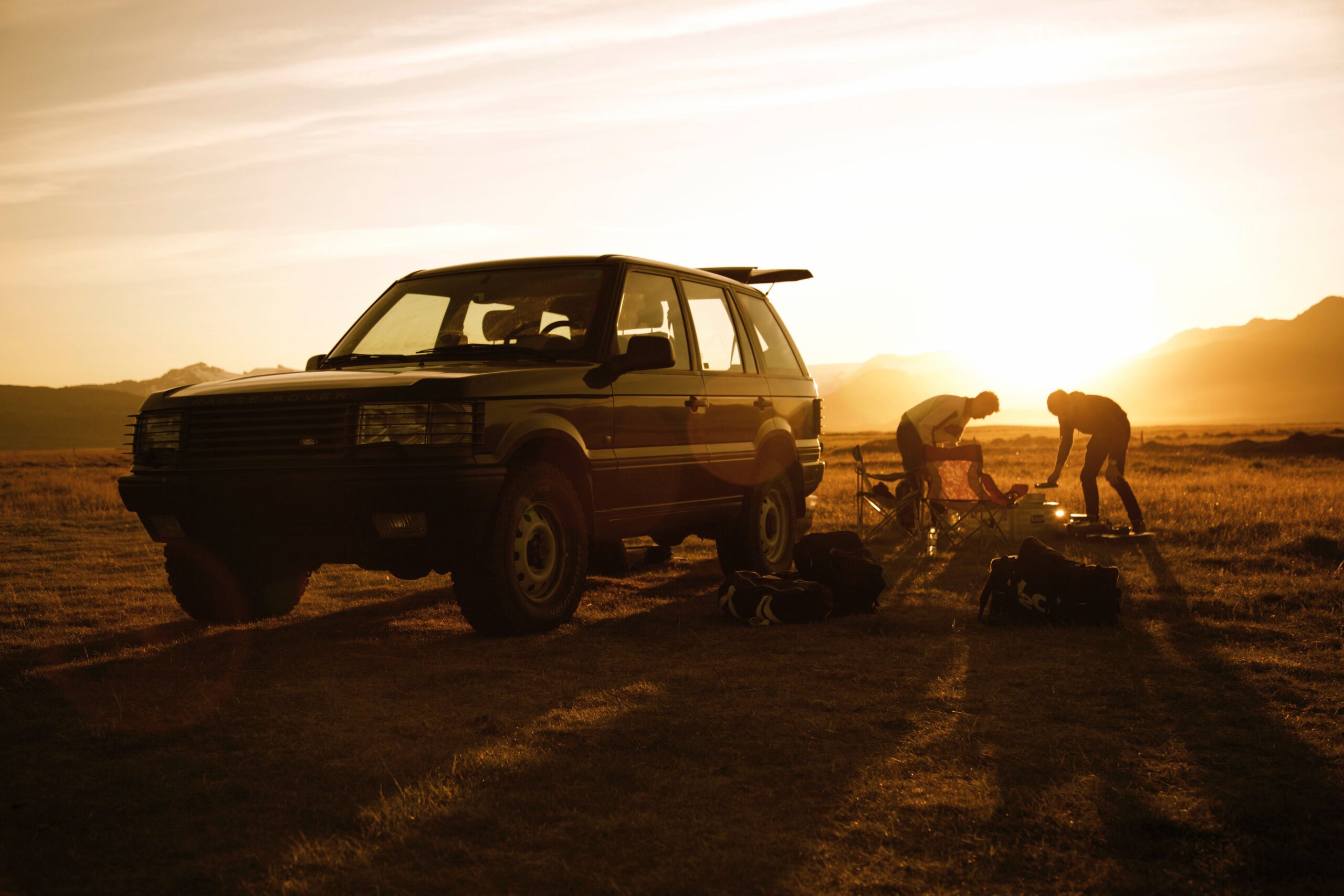 jeep at camping