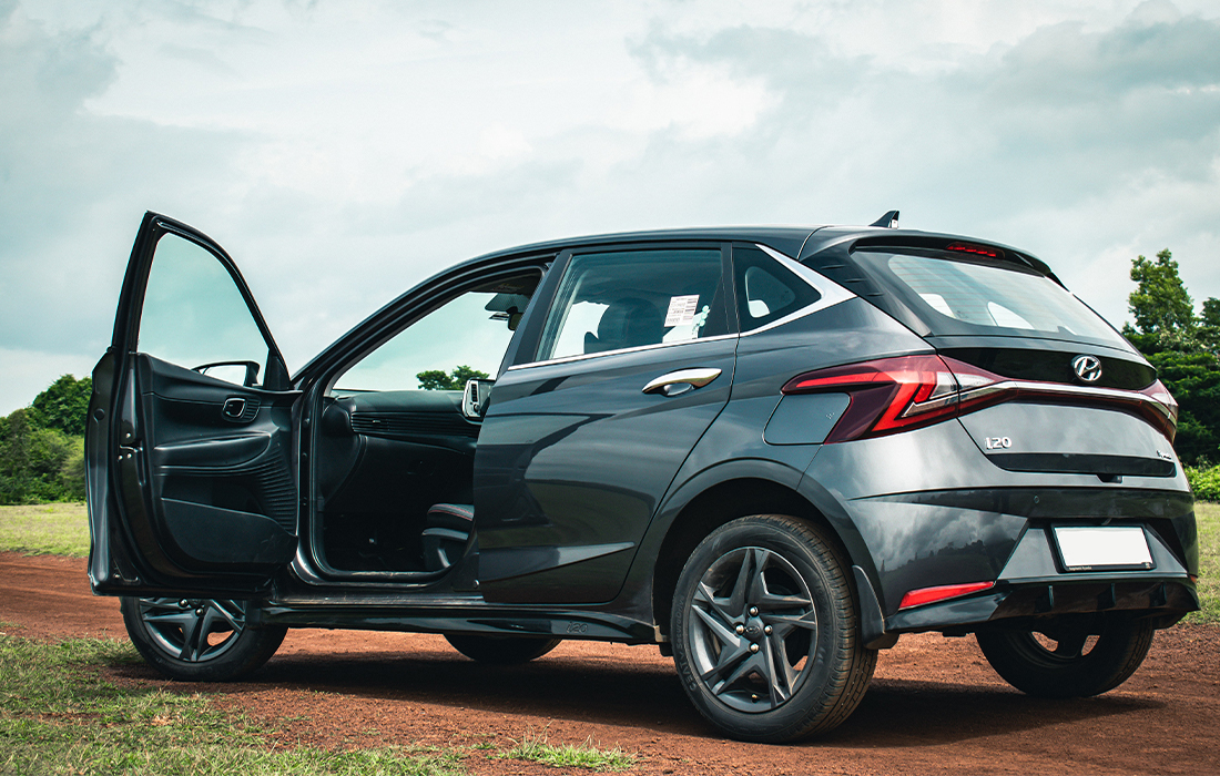 hyundai outside near trees